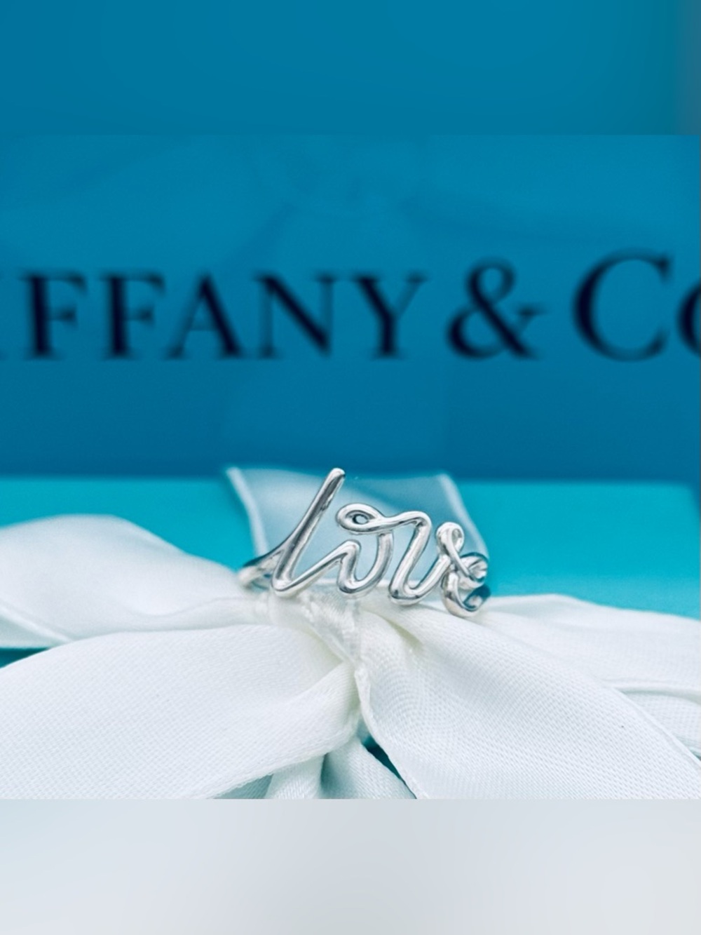 Tiffany & Co.  SS Picasso Graffiti Love Ring Size 8 - Picture 5 of 12